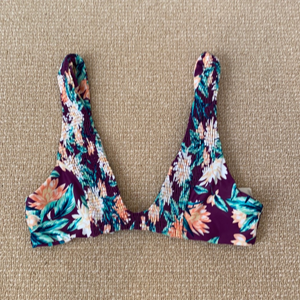 NWT Smocked Tori Praver Bikini Top Sz Medium